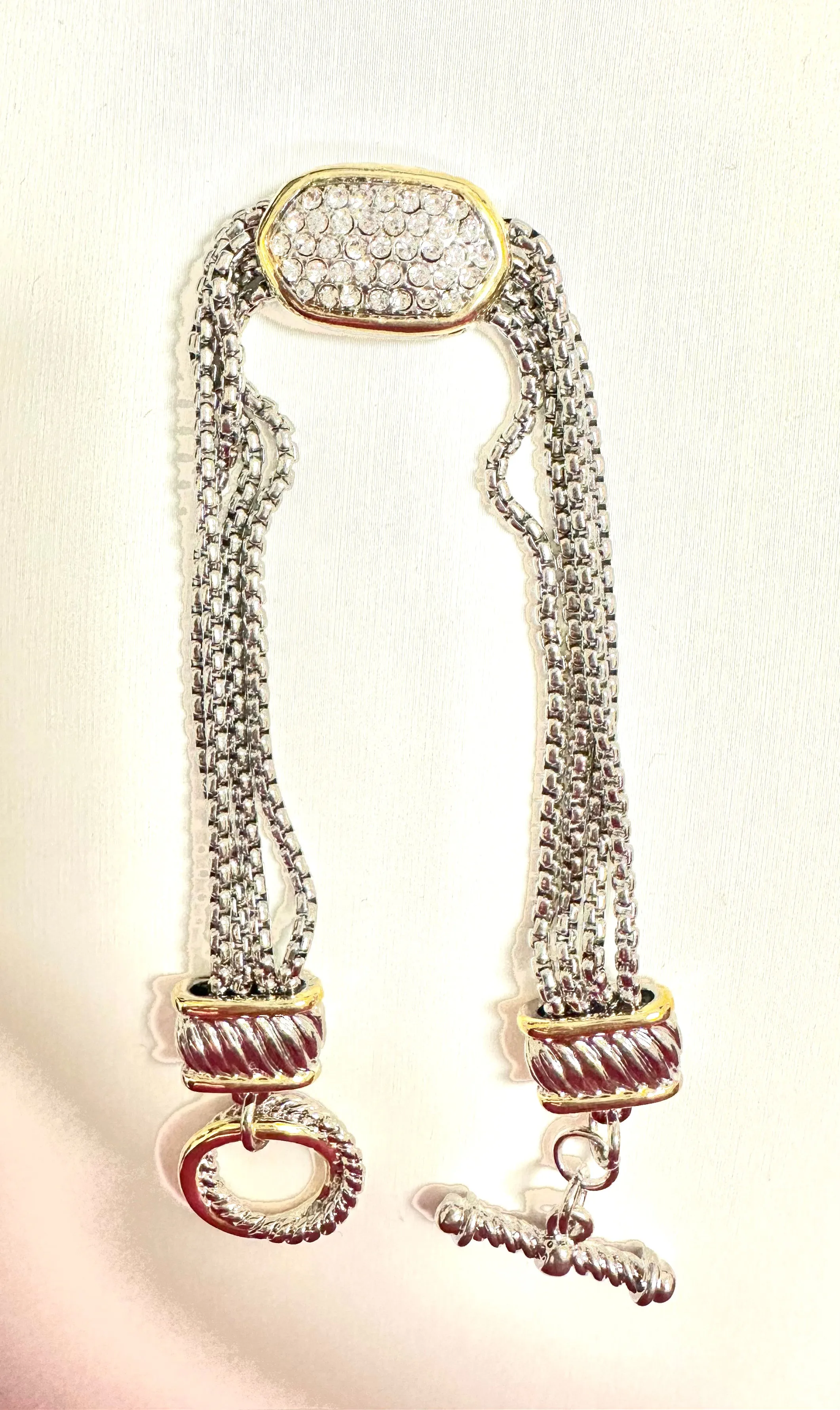 Crystal And Chain Bracelet