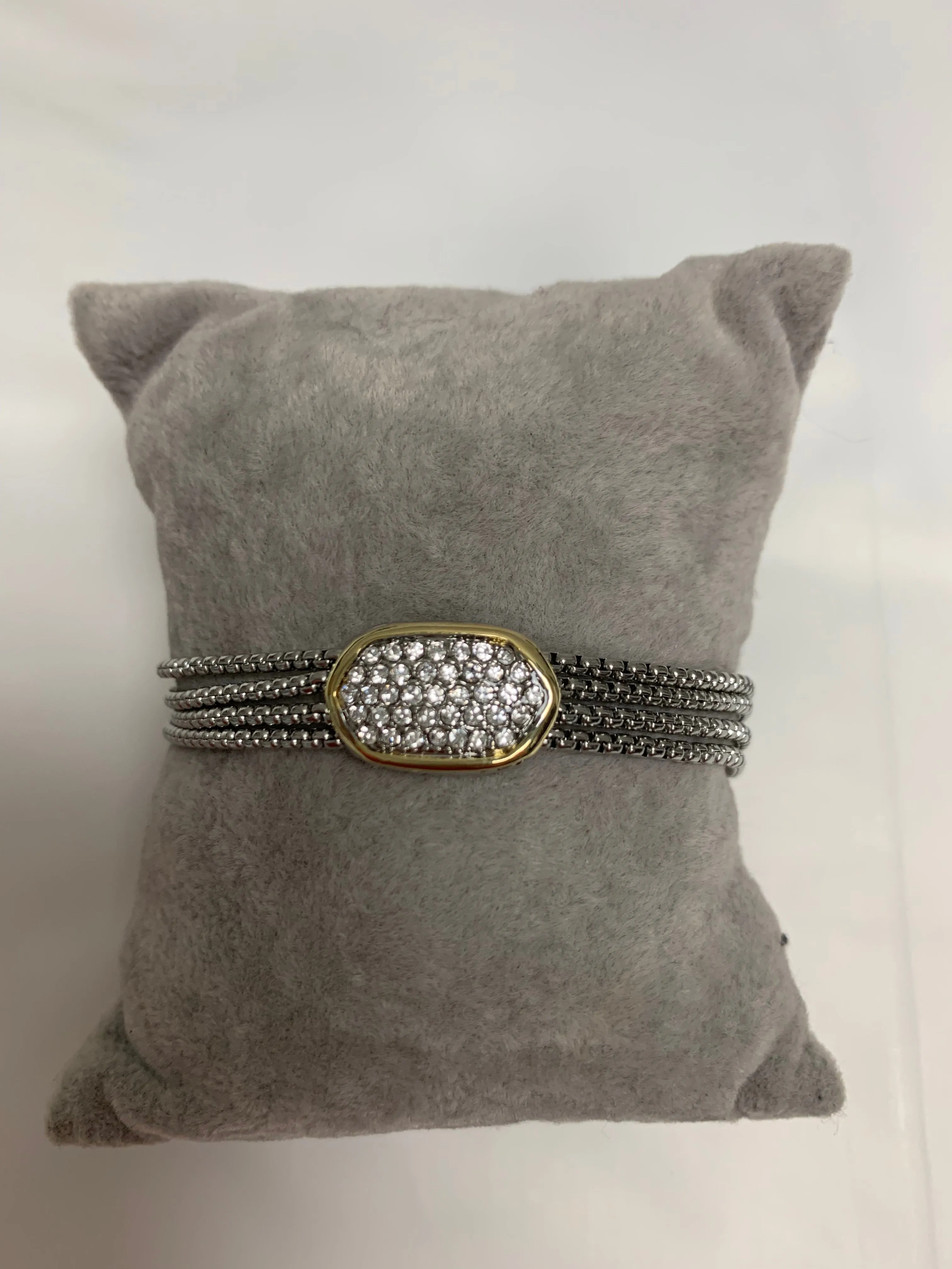 Crystal And Chain Bracelet