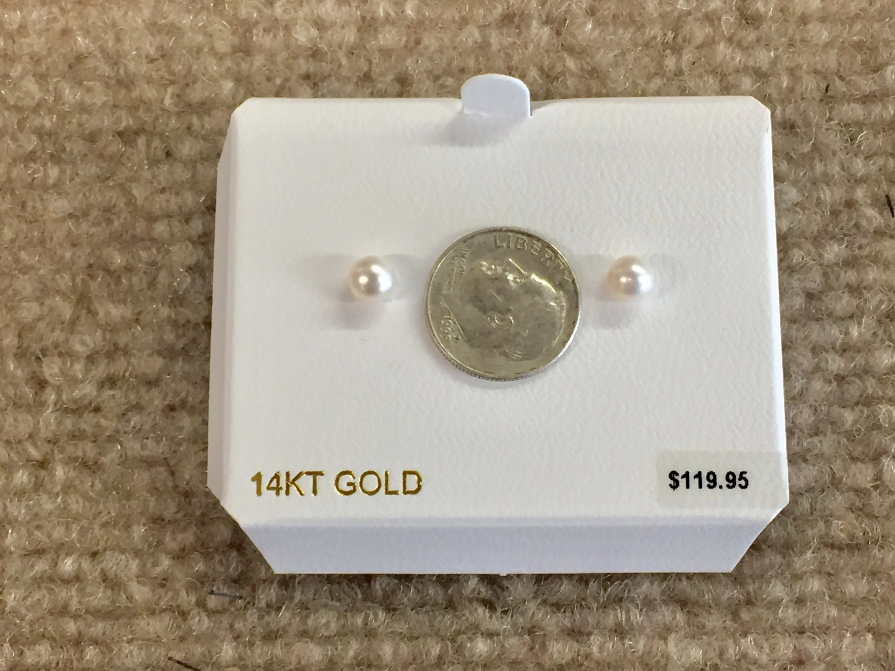Cultured Pearl Gold Earring 5.25 Millimeters