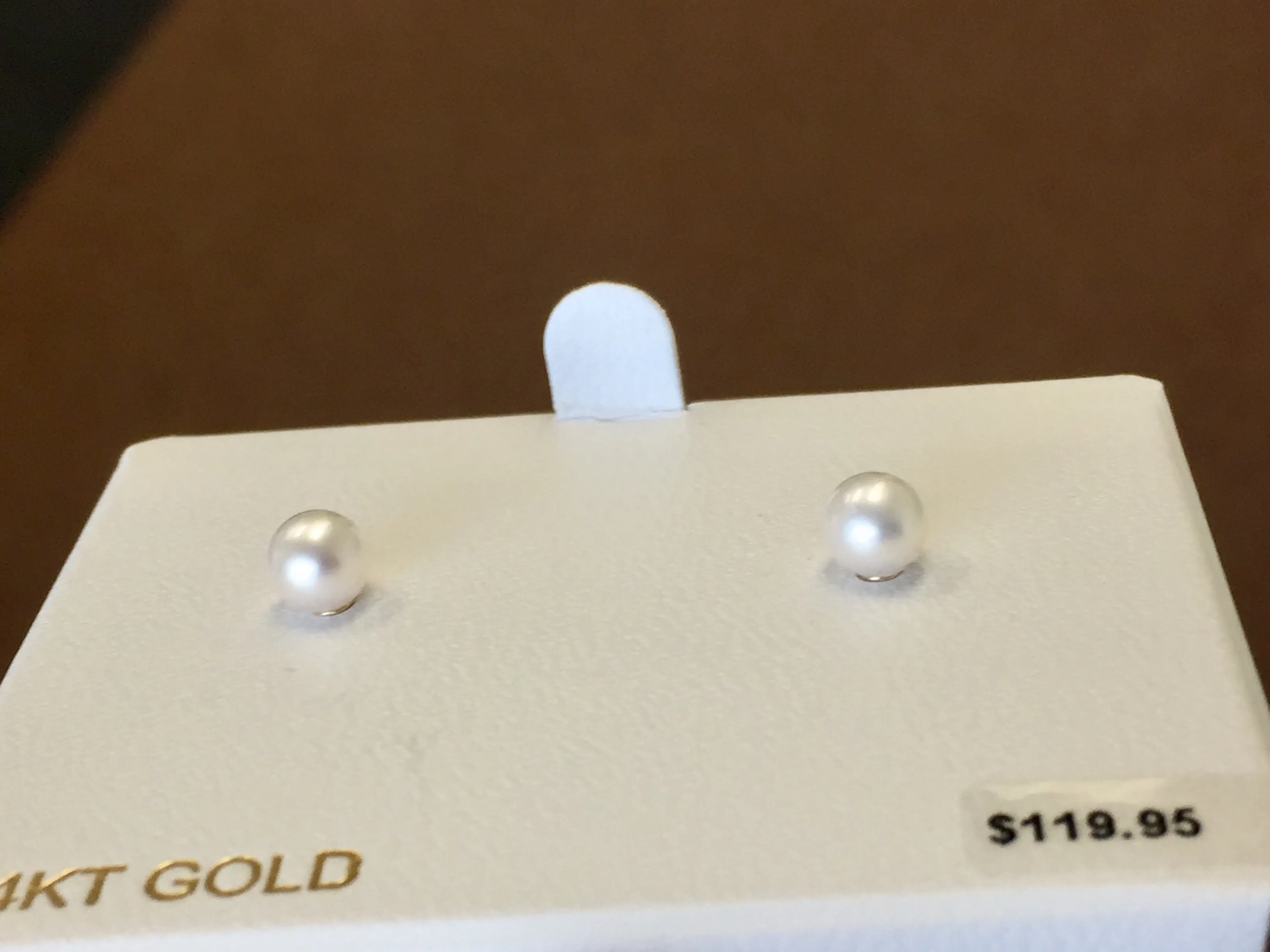 Cultured Pearl Gold Earring 5.25 Millimeters