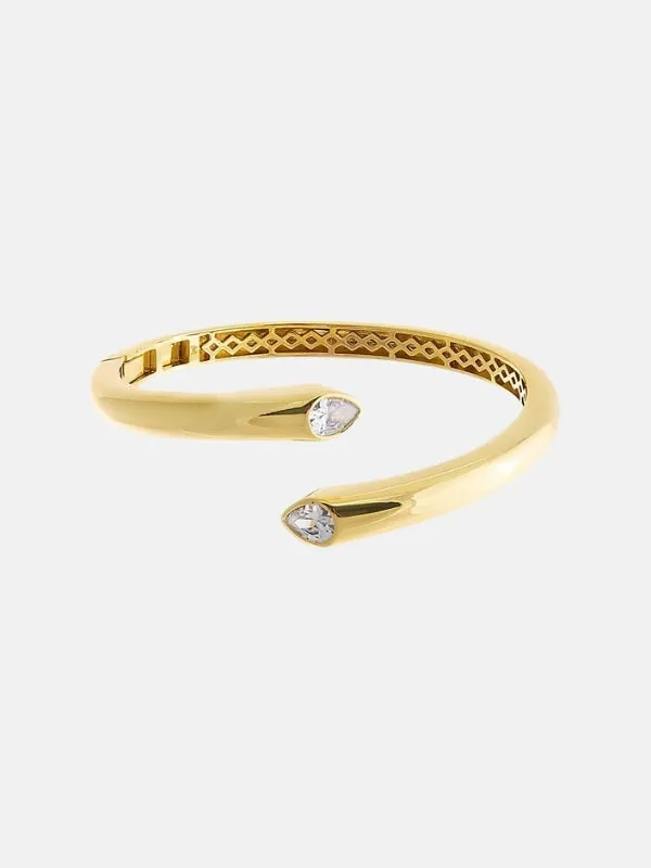 CZ Open Claw Bangle Bracelet