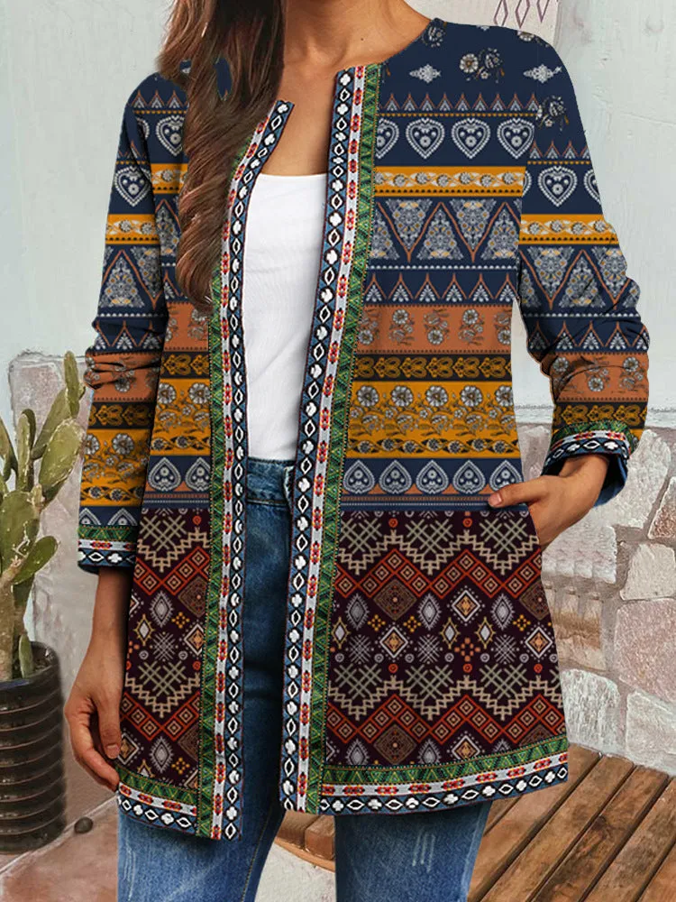 Daisy - Retro Style Printed Cardigan