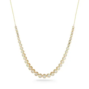 Dana Rebecca Designs Lulu Jack Graduating Bezel Diamond Tennis Necklace - Yellow Gold