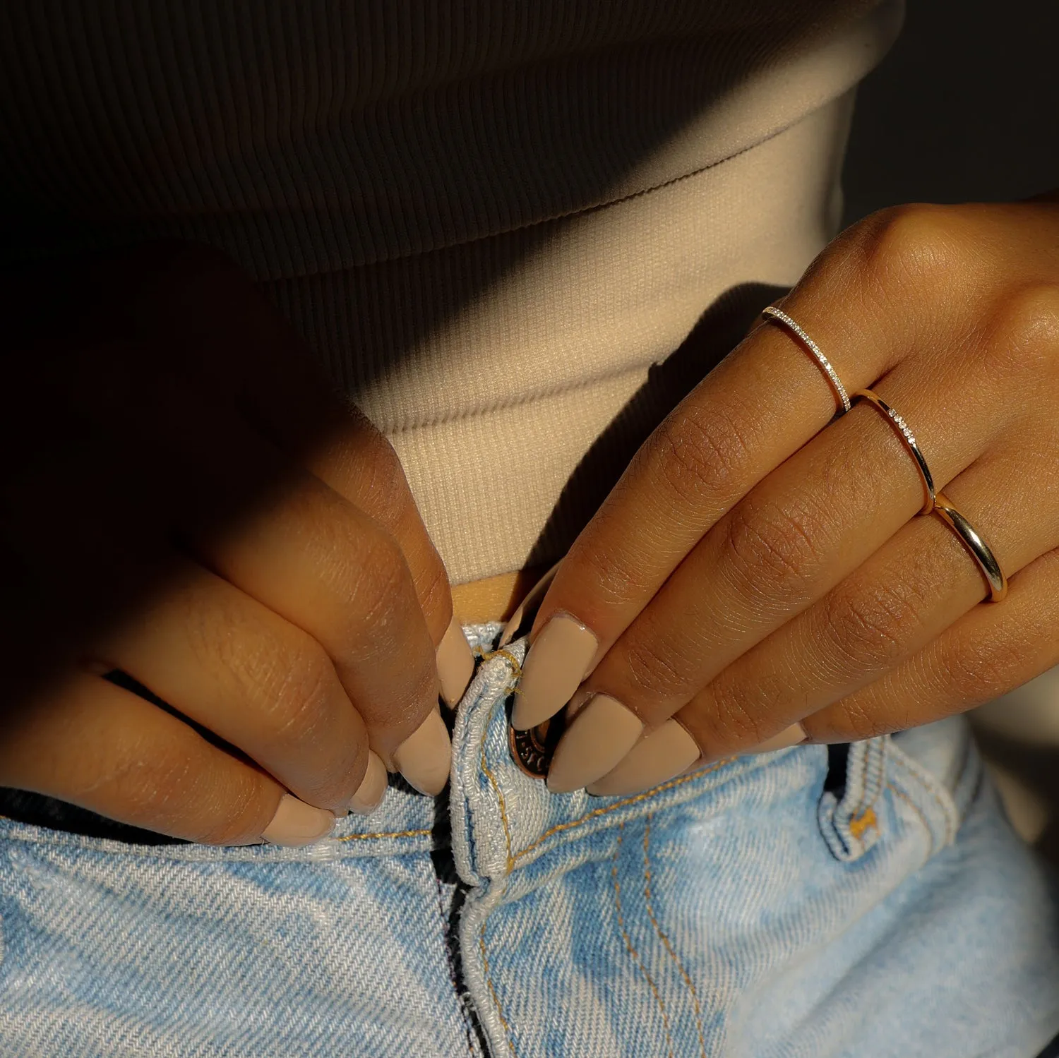 Demi Glint Ring | 14k Gold & Diamond