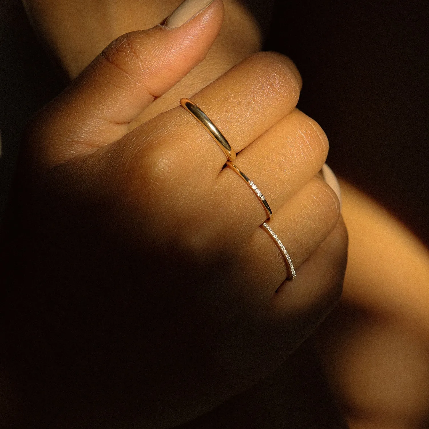 Demi Glint Ring | 14k Gold & Diamond