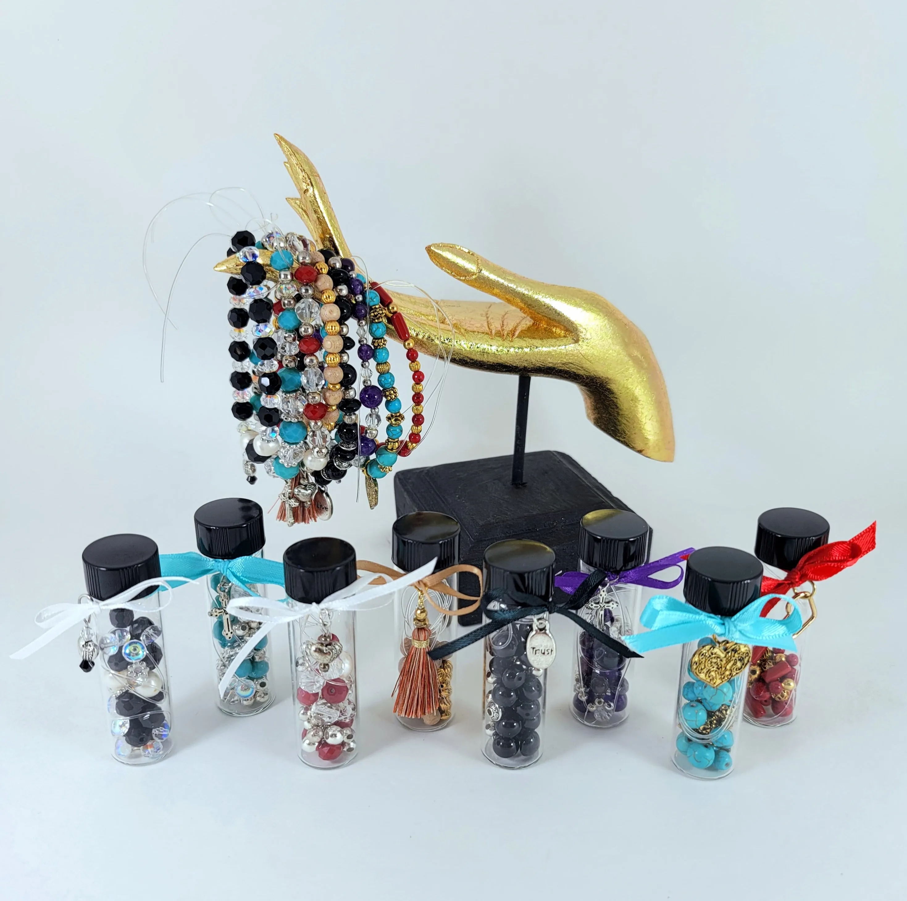 DIY Gems & Stones Beaded Bracelet
