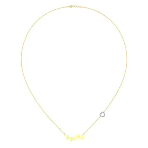 Elegant Gold Pendant With The Design Of 5 Stars