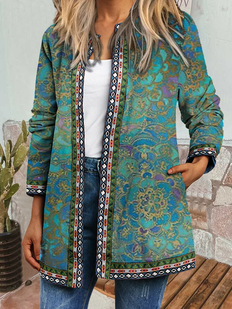 Ella - Retro Style Printed Cardigan