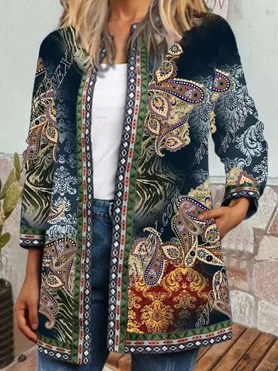 Ella - Retro Style Printed Cardigan