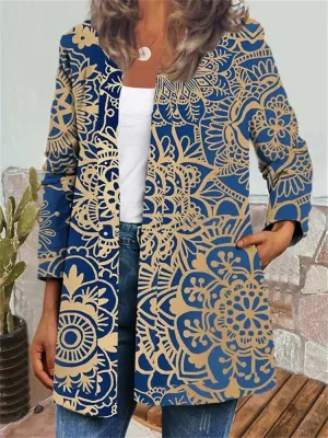 Elsie - Retro Style Printed Cardigan