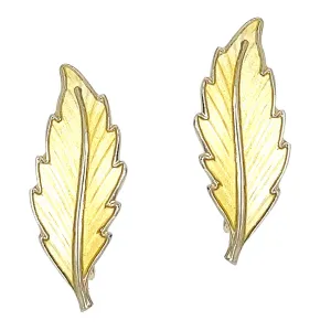 Enamel Leaf Earrings