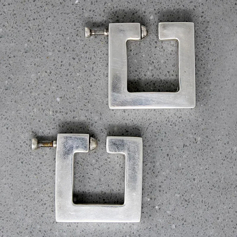 Epic Sterling Square Hoop Earrings by Tane