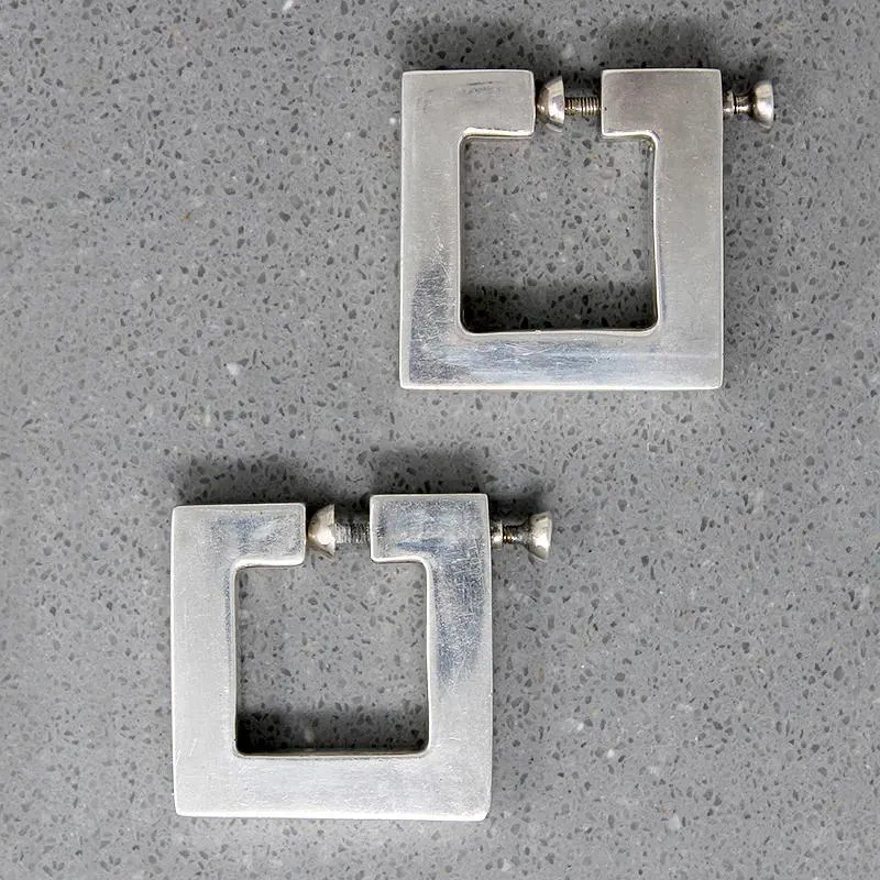 Epic Sterling Square Hoop Earrings by Tane