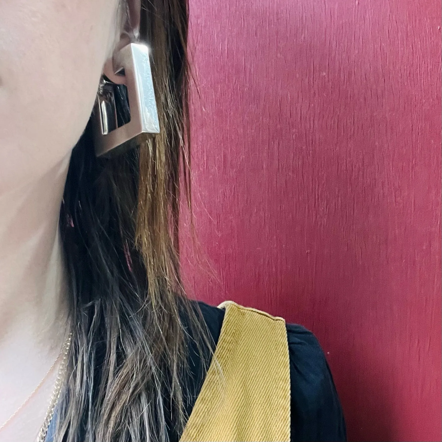 Epic Sterling Square Hoop Earrings by Tane