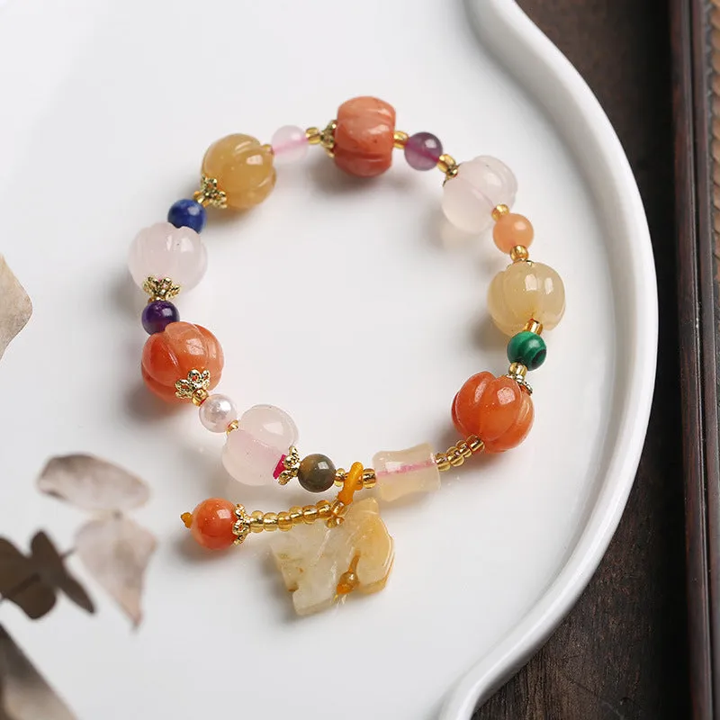 Ethnic Style Pumpkin Beads Bracelet