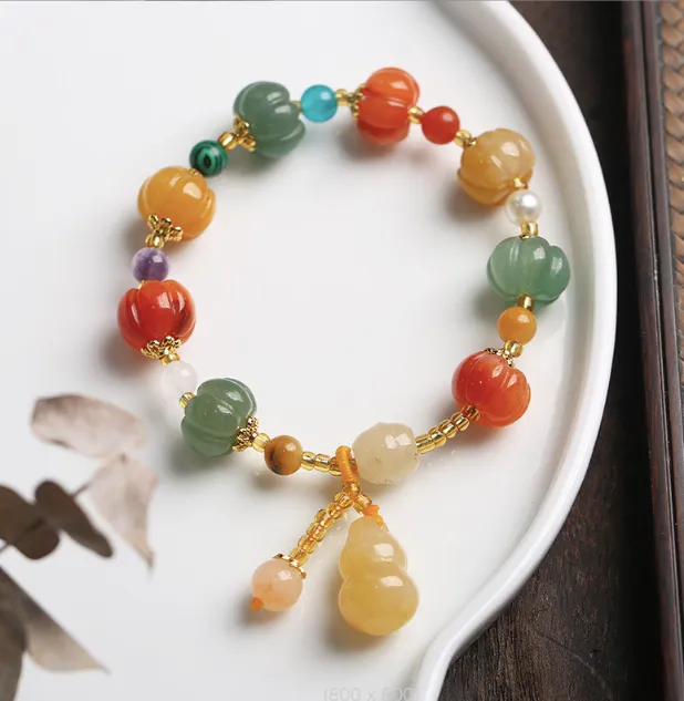 Ethnic Style Pumpkin Beads Bracelet