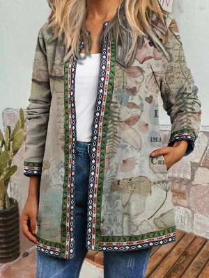 Evie - Retro Style Printed Cardigan