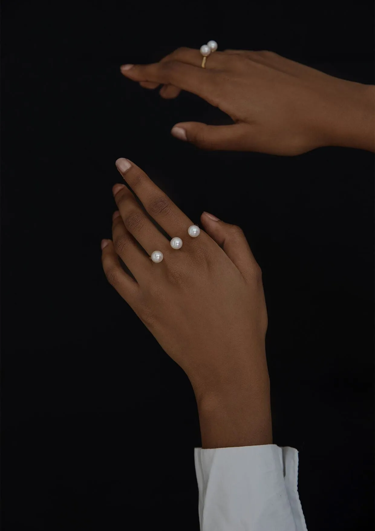 Filo Di Luna Pearl Gold Ring