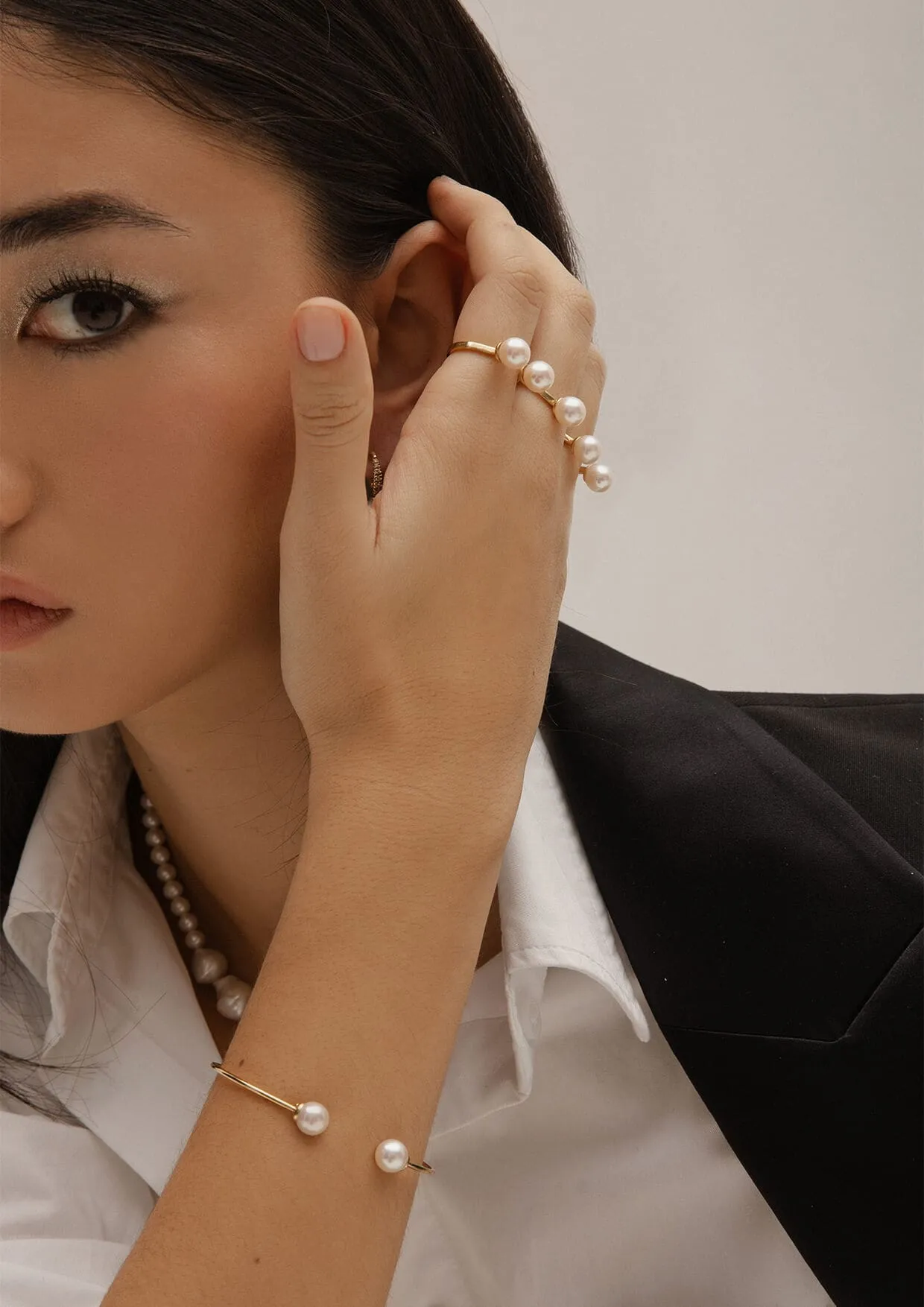 Filo Di Luna Pearl Gold Ring