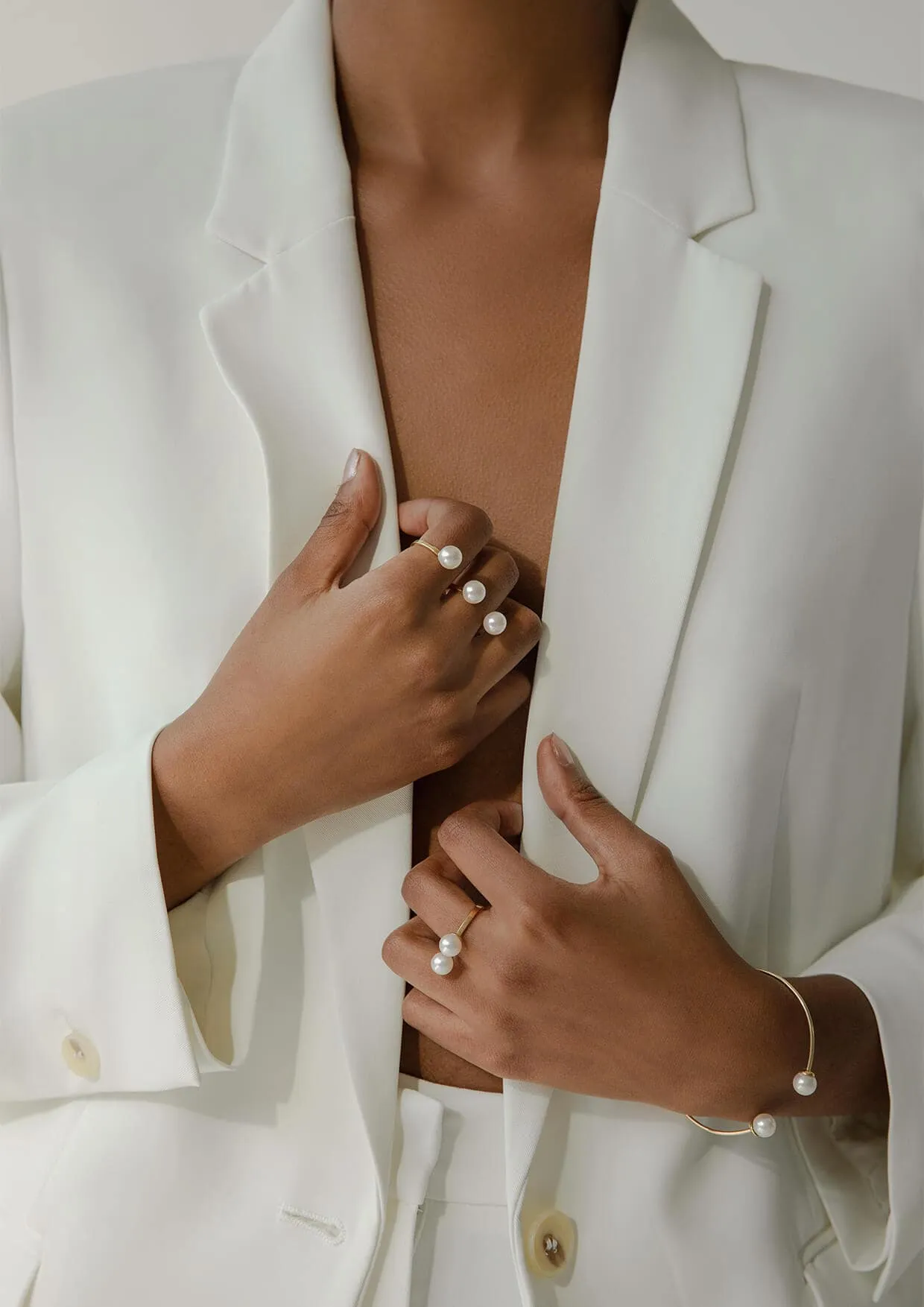 Filo Di Luna Pearl Gold Ring