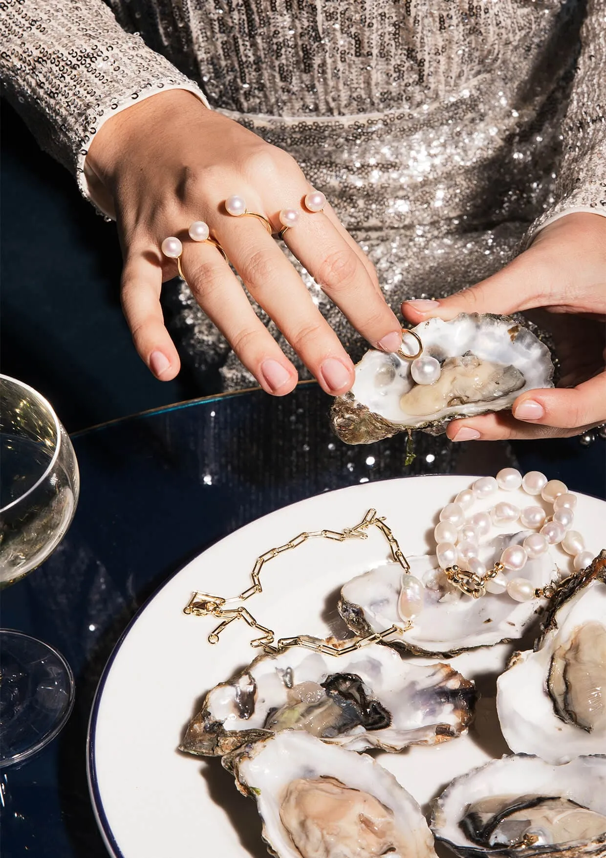 Filo Di Luna Pearl Gold Ring