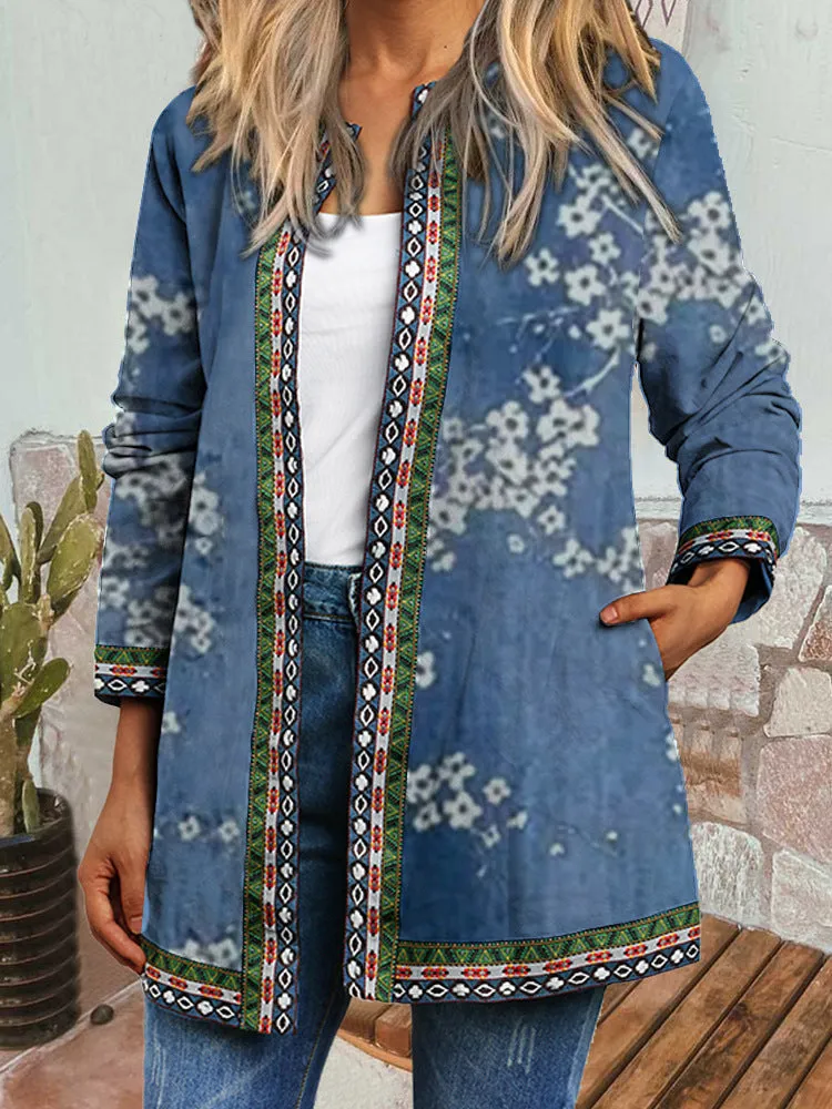 Florence - Retro Style Printed Cardigan