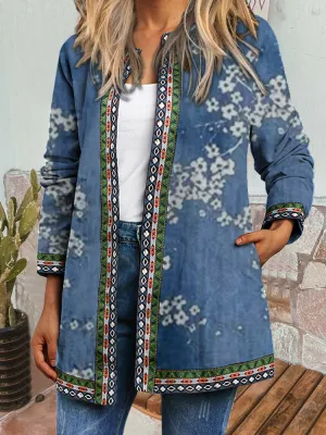 Florence - Retro Style Printed Cardigan