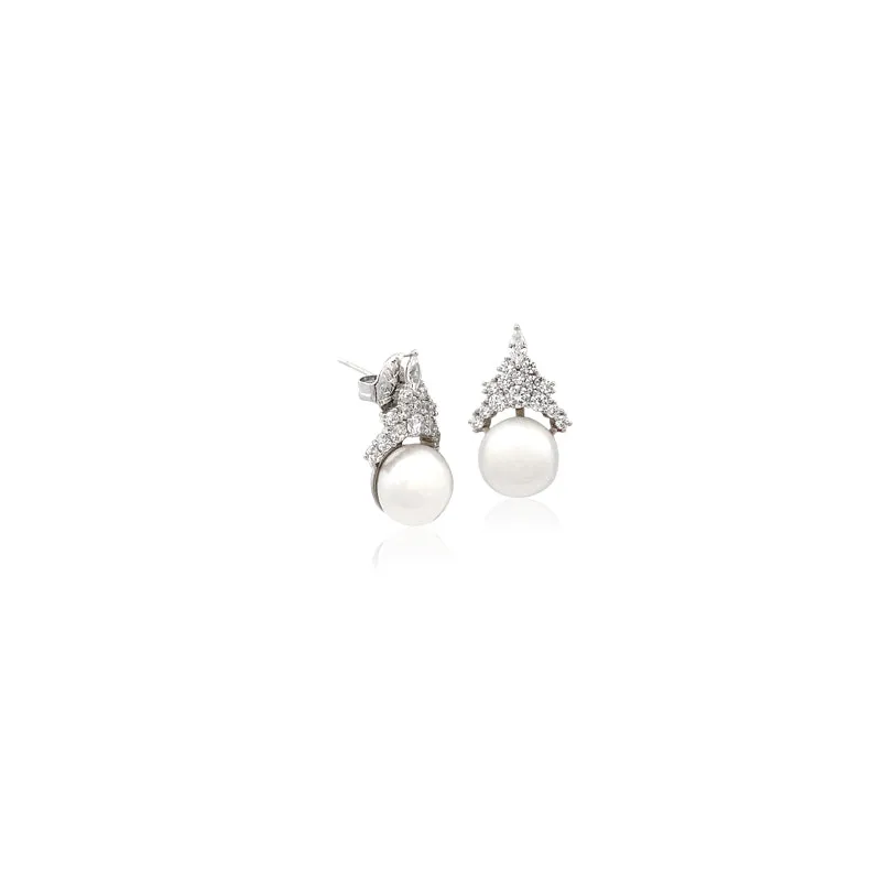 Flower Freshwater Pearl Earrings