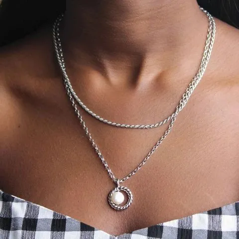 Freshwater Pearl Pendant 18K Gold Vermeil Chain