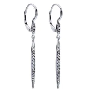 Gabriel & Co. Diamond Dangle Long "Slice" Earrings