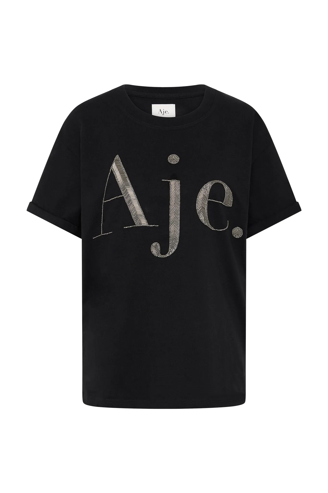 Glint Embellished Logo Tee