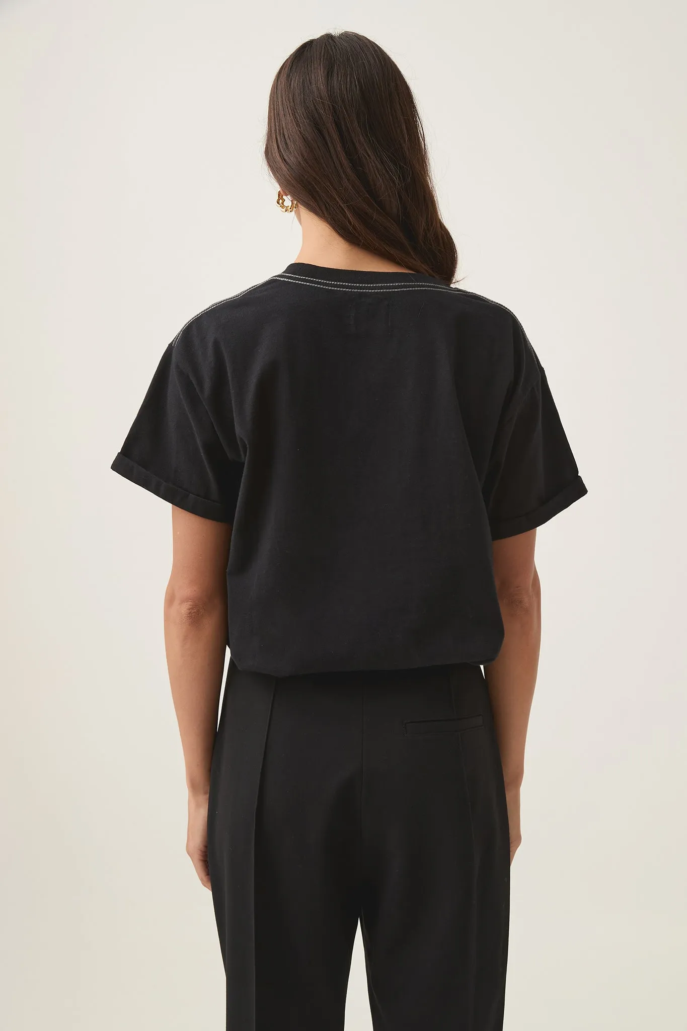 Glint Embellished Logo Tee