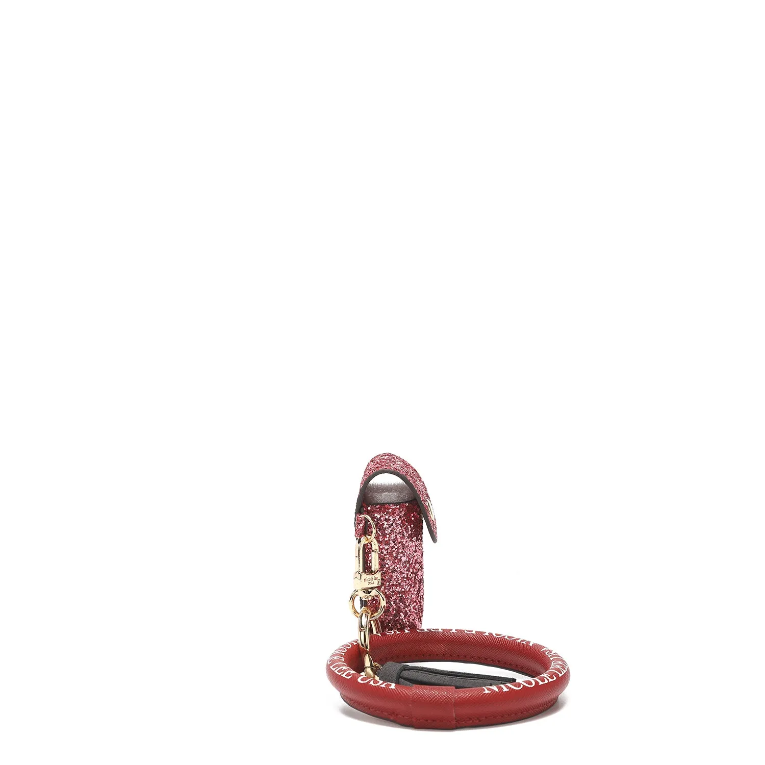 GLITTER LIPSTICK CASE WRISTLET KEYCHAIN