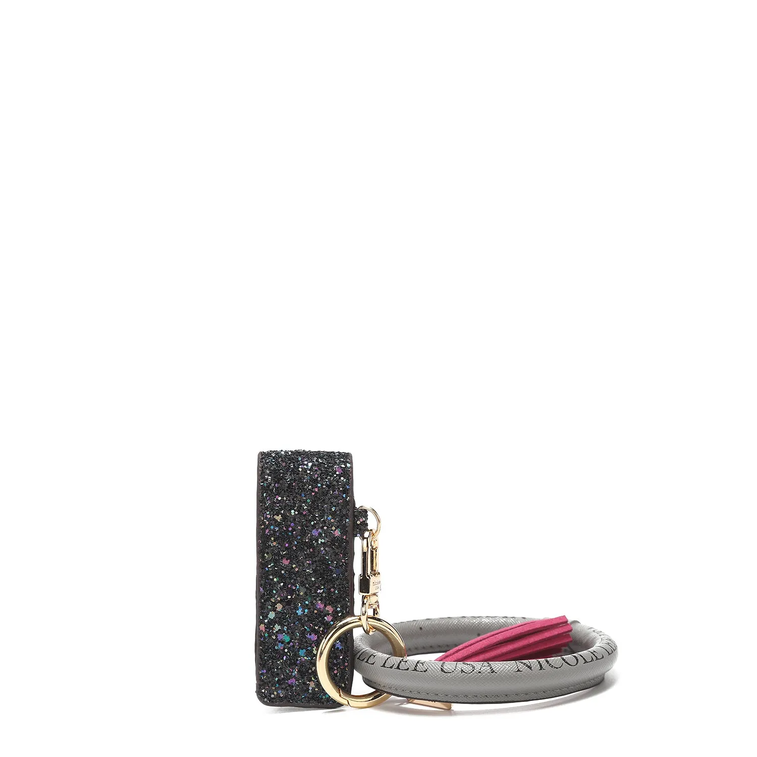 GLITTER LIPSTICK CASE WRISTLET KEYCHAIN