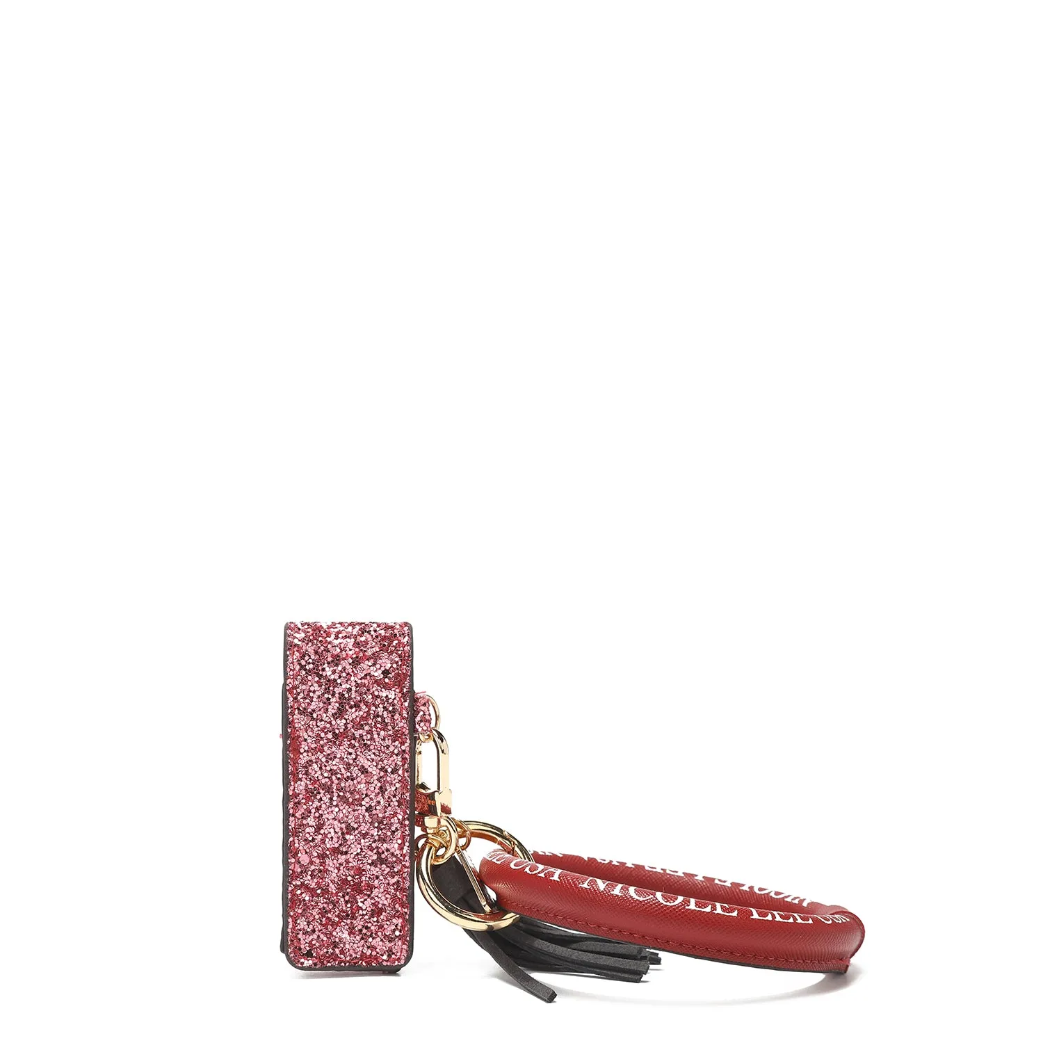 GLITTER LIPSTICK CASE WRISTLET KEYCHAIN