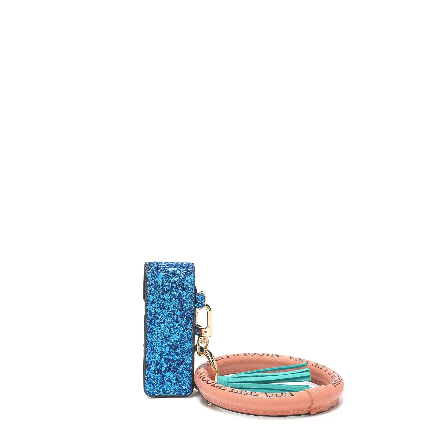 GLITTER LIPSTICK CASE WRISTLET KEYCHAIN