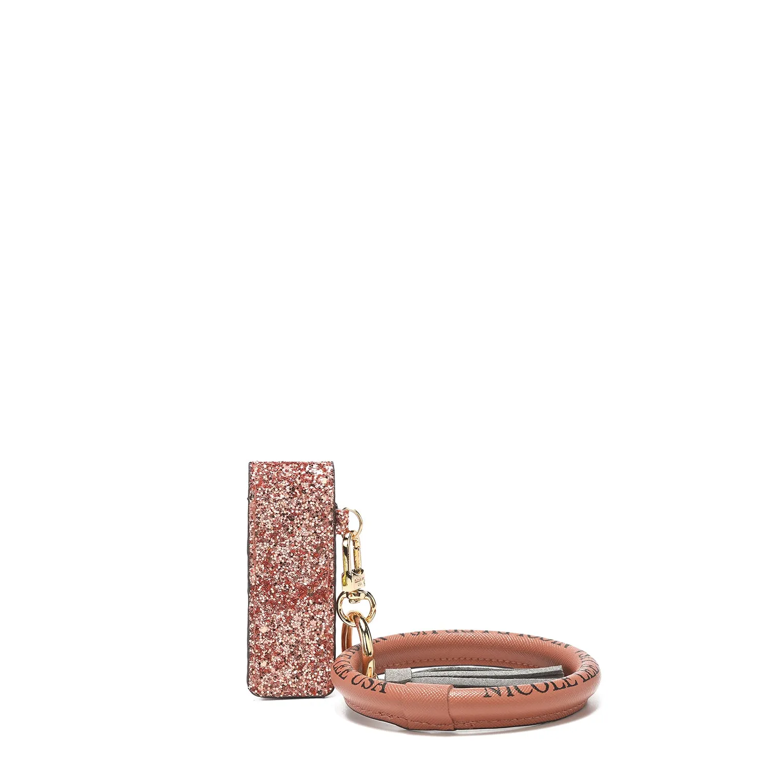 GLITTER LIPSTICK CASE WRISTLET KEYCHAIN