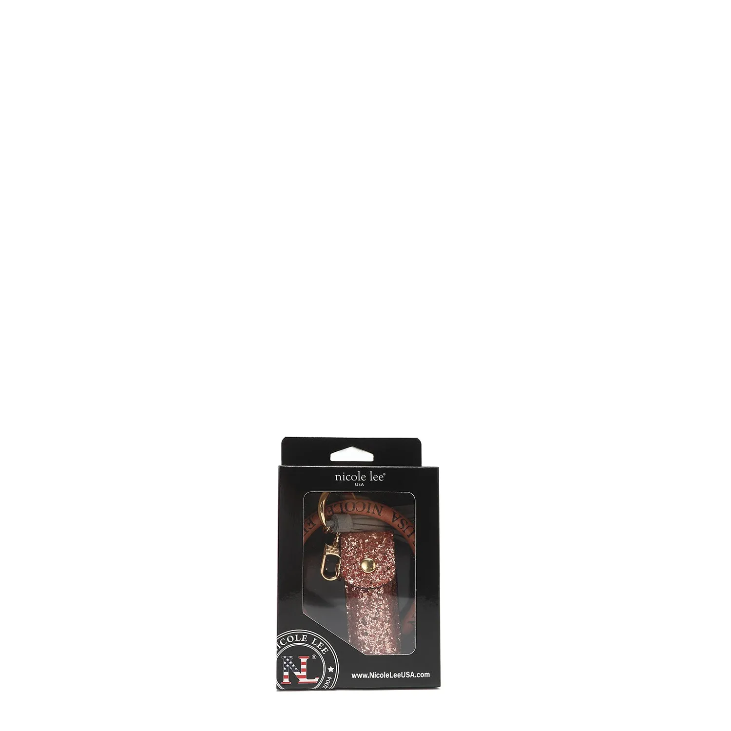 GLITTER LIPSTICK CASE WRISTLET KEYCHAIN