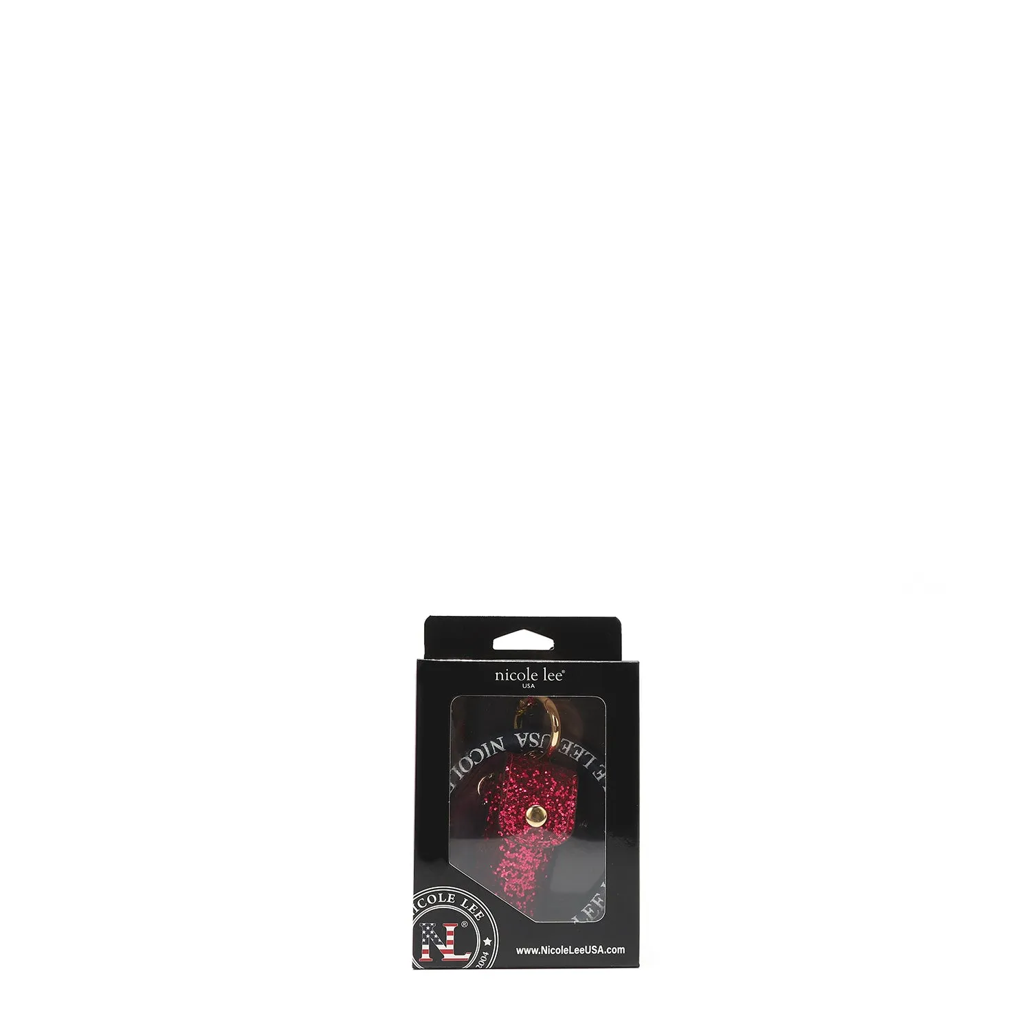 GLITTER LIPSTICK CASE WRISTLET KEYCHAIN