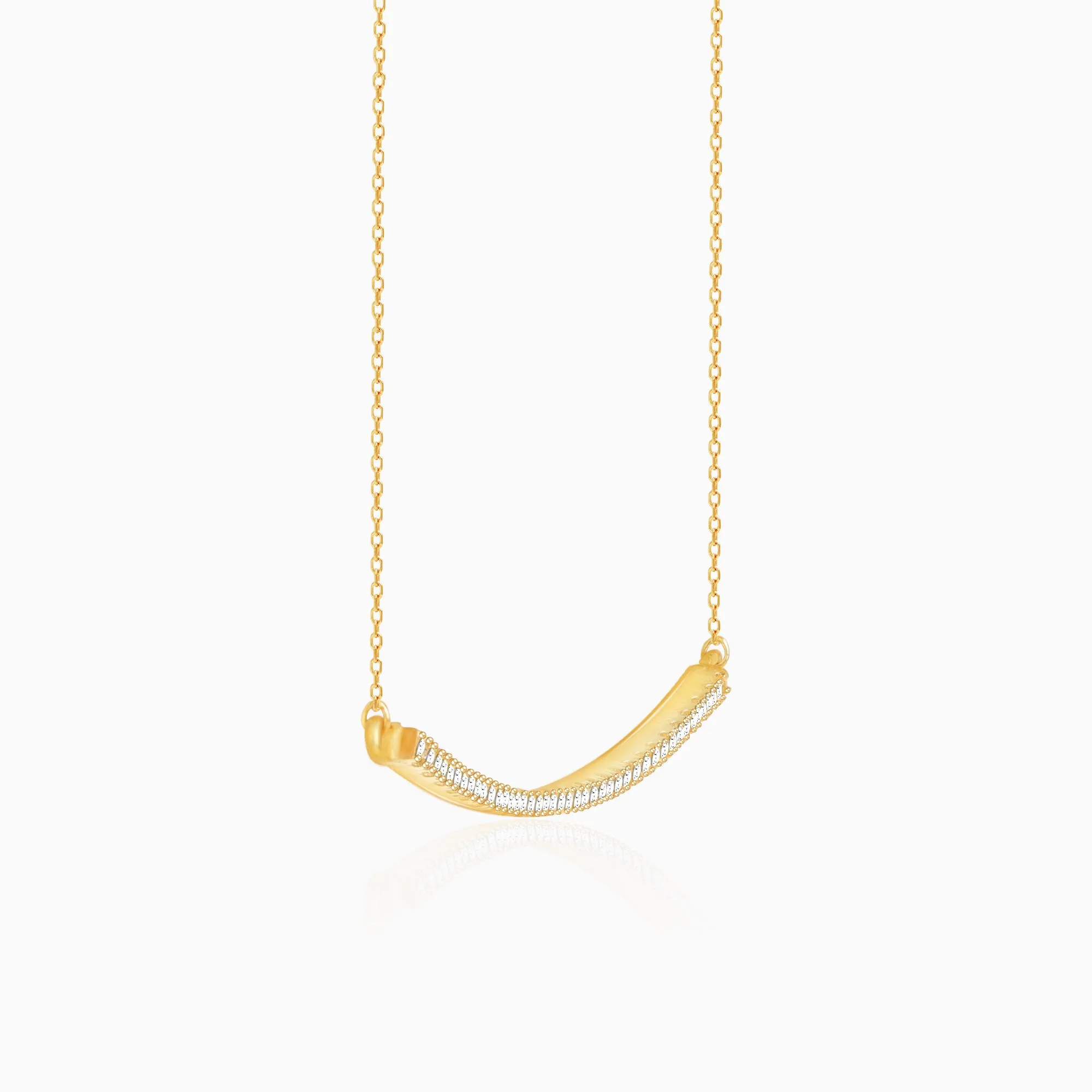 Golden Zircon Arc Necklace