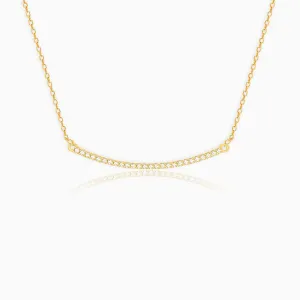 Golden Zircon Arc Necklace