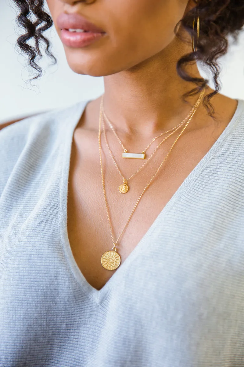 Guardian Medallion Gold Midi Necklace *As Seen On Candace Cameron Bure*