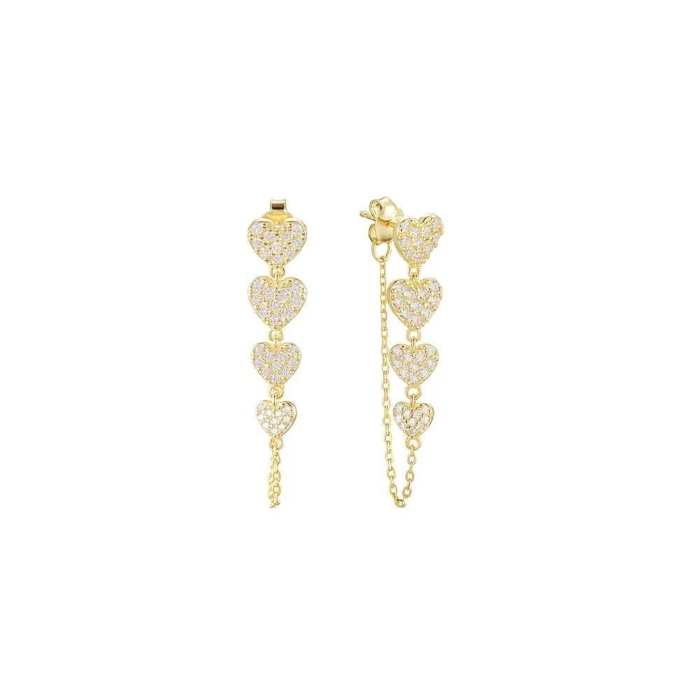 Heart Chain Earrings