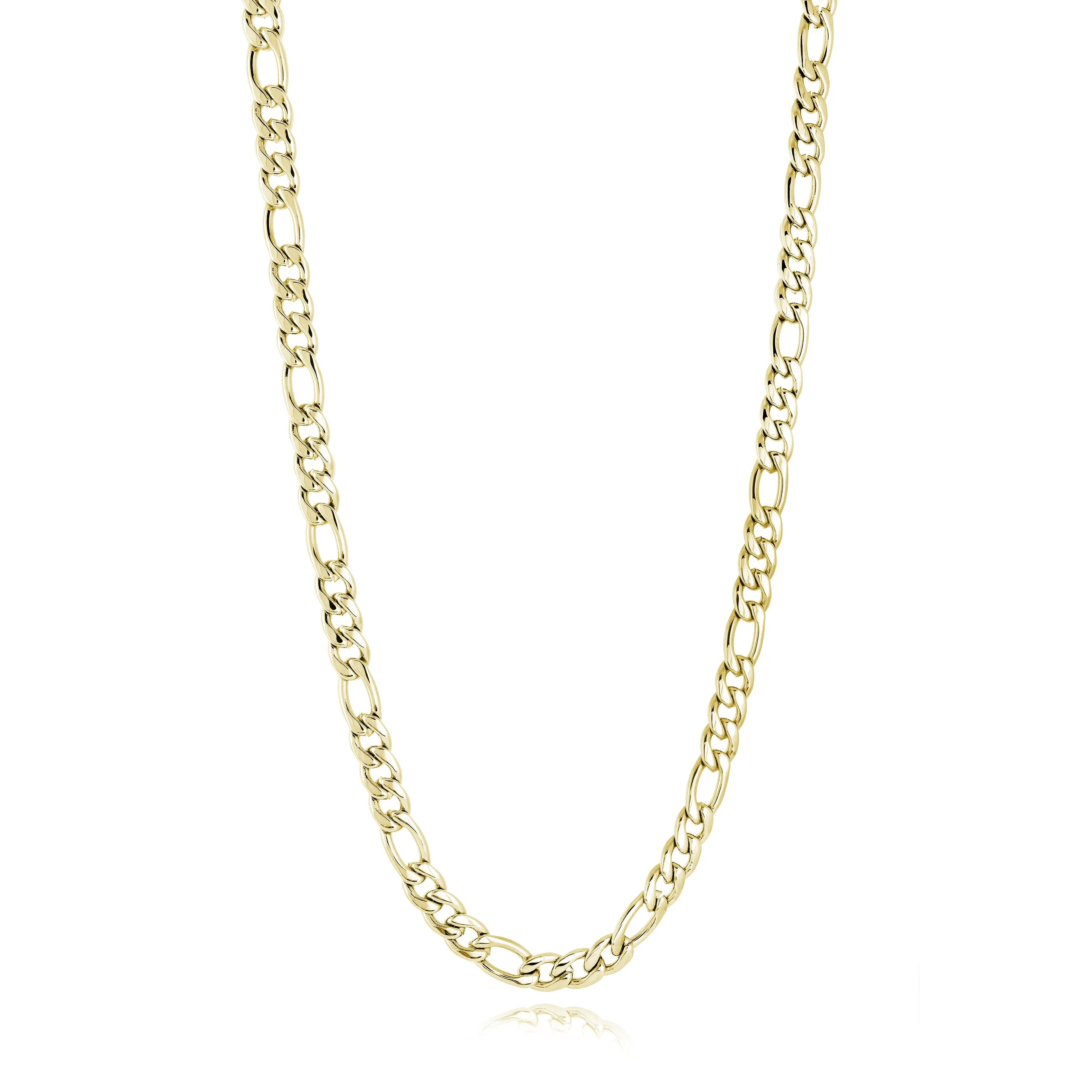 Italgem Men's 22" 4.5mm Steel Figaro Chain Necklace