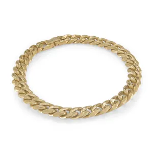 Italgem Men's 8.5" 8mm Steel Curb Link Diamond Cut Bracelet