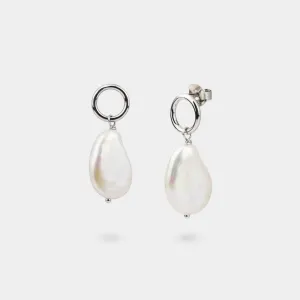 KESHI PEARL HOOP EARRINGS
