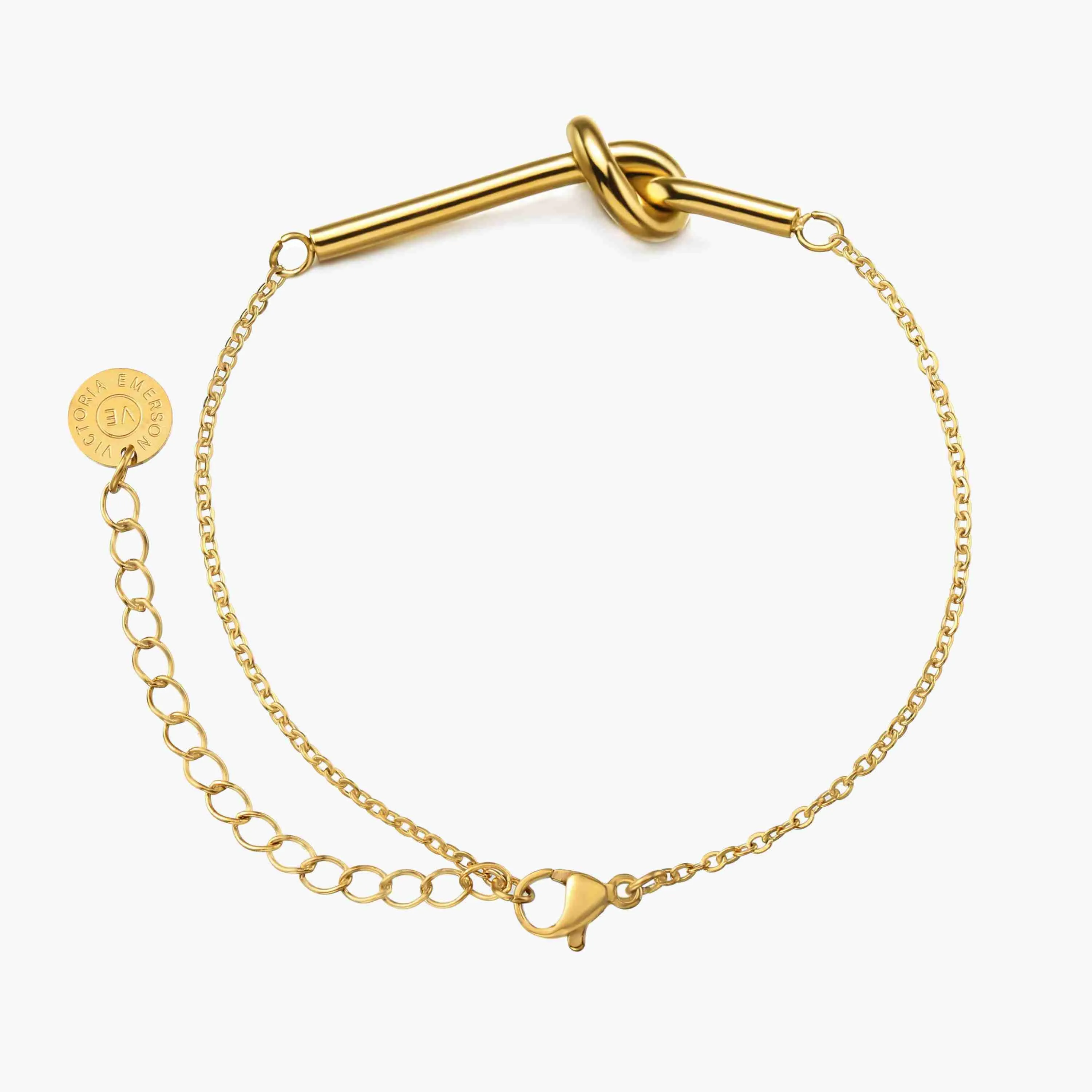 Knotted Beaded Chain Bracelet