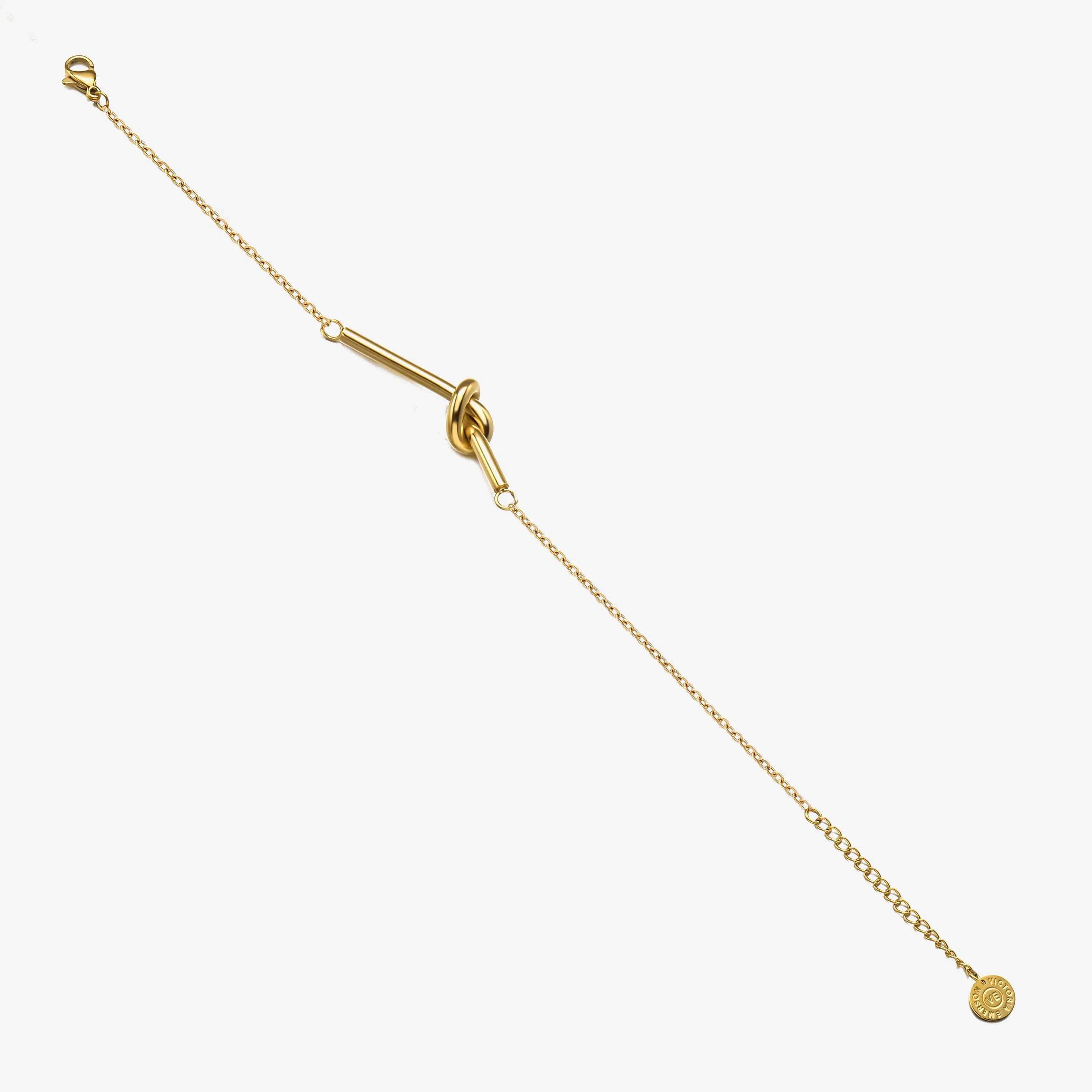 Knotted Beaded Chain Bracelet