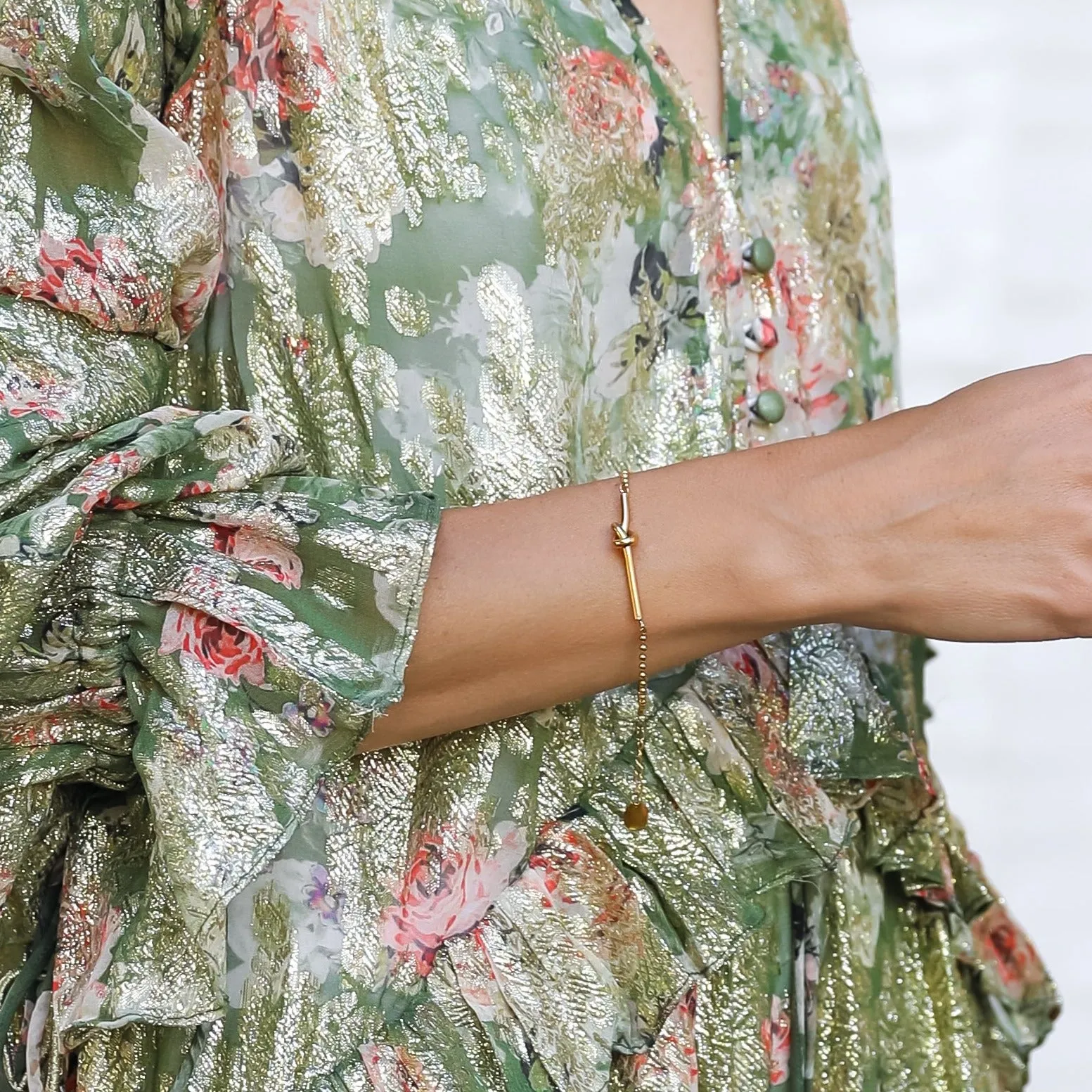 Knotted Beaded Chain Bracelet