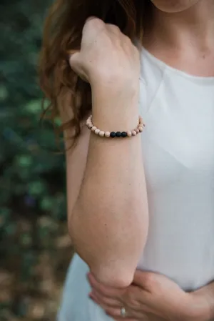 Lava Stone & Wood Bracelet